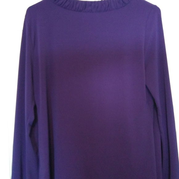 Women's Purple Long Sleeve blouse - Picture 4 of 6